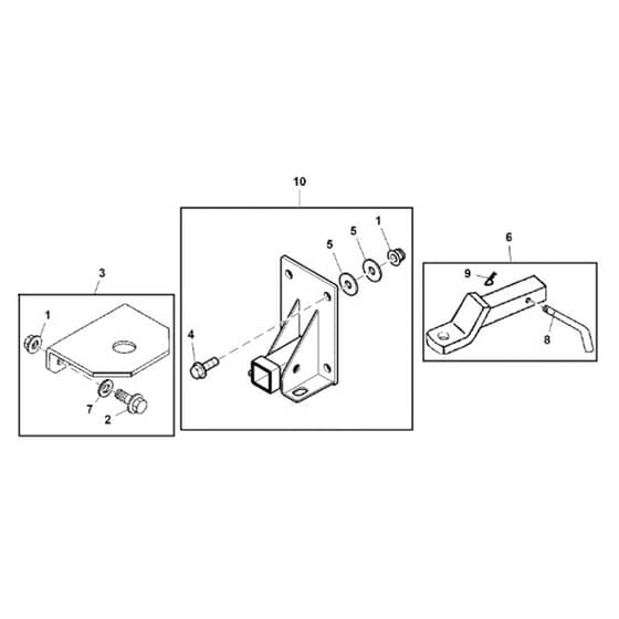John Deere TH - PC9602 - Rear Receiver - ST559046