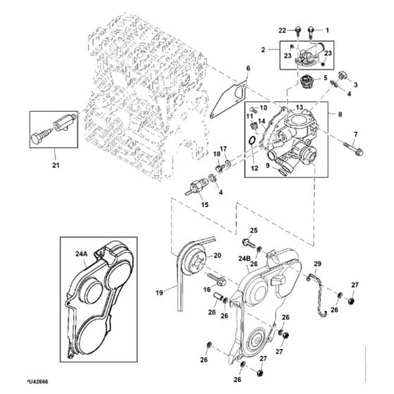 John Deere TH - PC9602 - Water Pump - ST559855