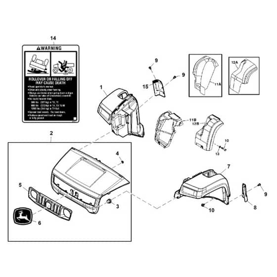 John Deere TH - PC9602 - Hood - ST559917