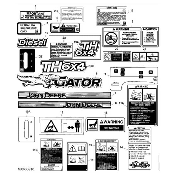 John Deere TH - PC9602 - Labels (050001 - ) - ST559951
