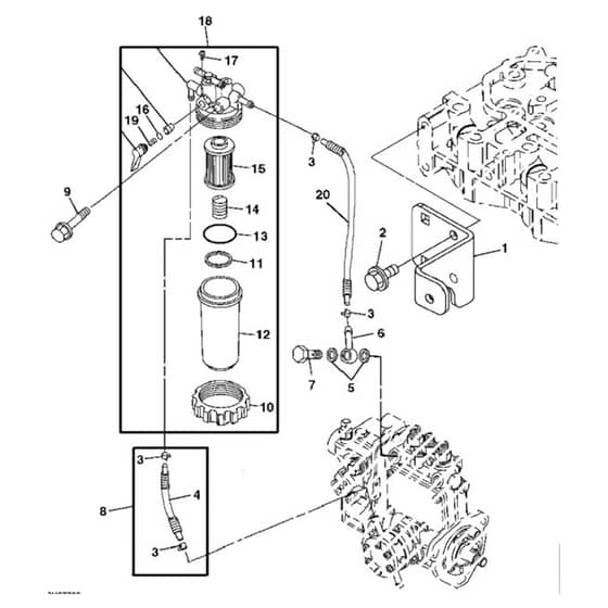 John Deere TH - PC9602 - Fuel Filter - ST821375