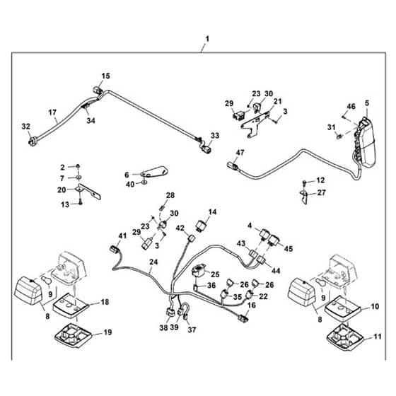 John Deere TH - PC9602 - Turn Signal (1/2) (120001 - ) - ST893679