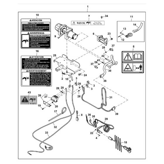 John Deere TH - PC9602 - Winch Kit - ST949484