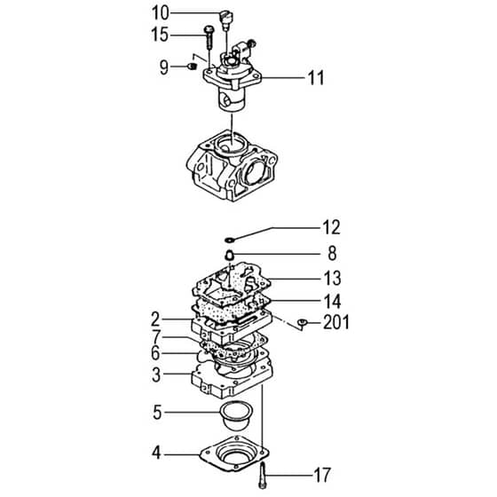 Tanaka THT-2000SA - Carburettor