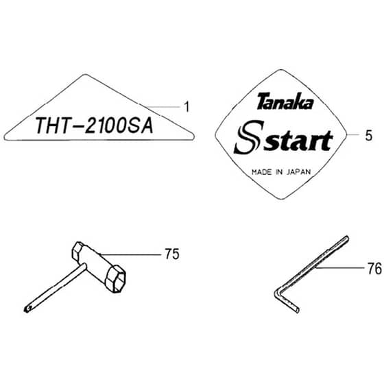 Tanaka THT-2100SA - Labels