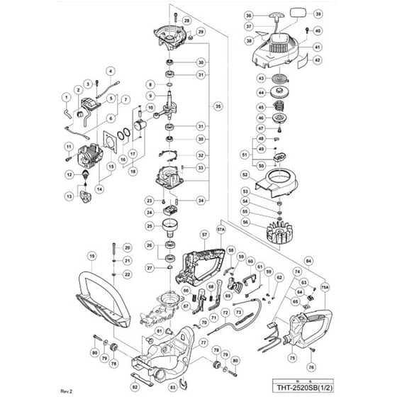 Tanaka THT-2520SA - Main Assembly