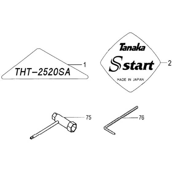 Tanaka THT-2520SA - Tools Labels