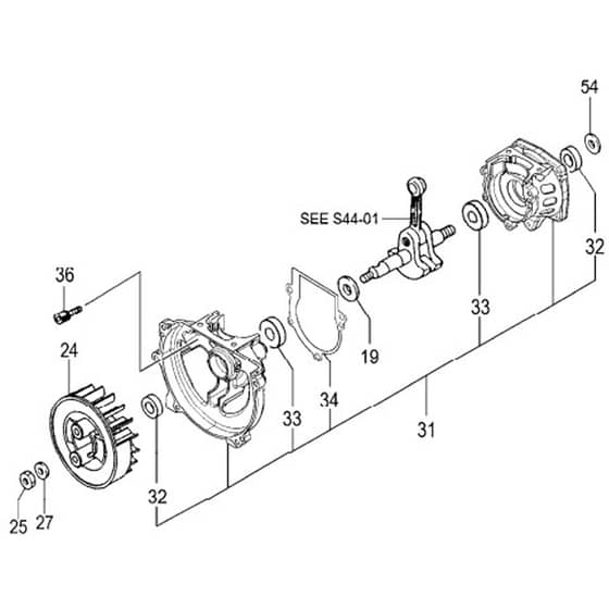 Tanaka TIA-350PFS - Crankcase