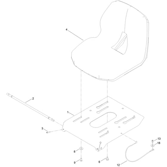 Toro TimeCutter 107cm - 74677 (414700000 - 416999999) Seat