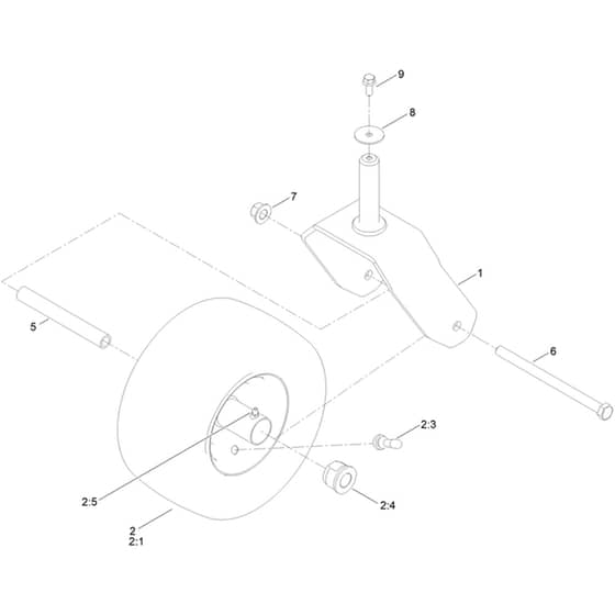 Toro TimeCutter 127cm - 74696 (400000000 - 419999999) Caster Wheel