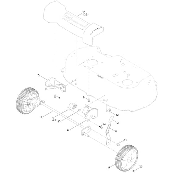 Toro TimeMaster TM76 76cm - 21815 (418600000 - 999999999) Front Wheel and Height-of-Cut