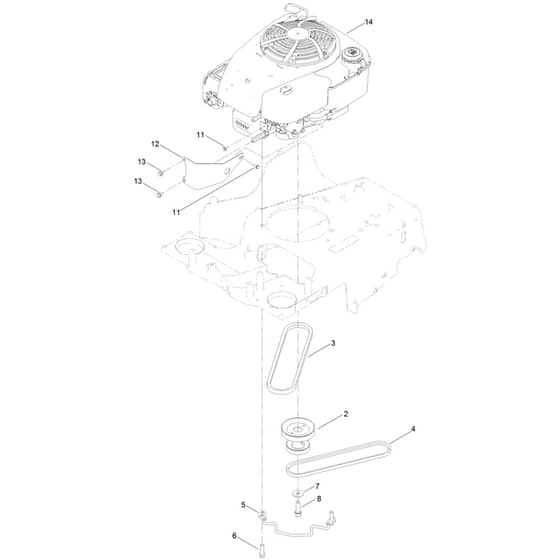 Toro TimeMaster TM76K 76cm - 21811 (413000000 - 414160194) Engine and Belt