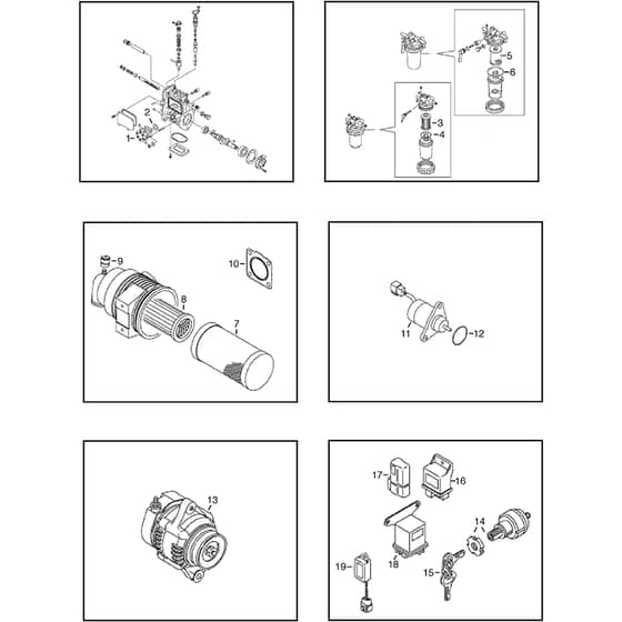 TITAN 540 D - 2013-2019 - 13-7454-11 - Stiga Front Mower Engine Parts 02 Diagram