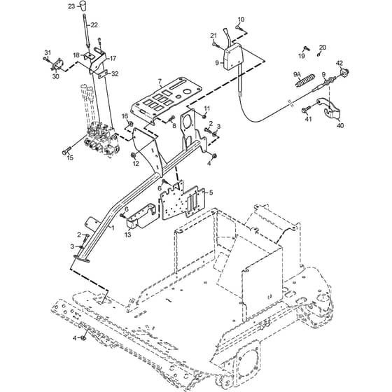 TITAN 740 DC - 2013-2014 - 13-7461-11 - Stiga Front Mower Controls Diagram