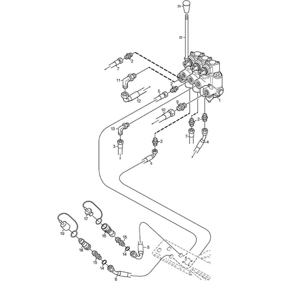 TITAN 740 DC - 2013-2014 - 13-7461-11 - Stiga Front Mower Hydraulic Valve Diagram