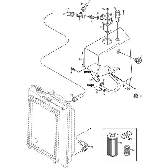 TITAN 740 DC - 2013-2014 - 13-7461-11 - Stiga Front Mower Oil Tank Diagram