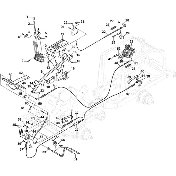 TITAN 740 DCR - 2013-2019 - 13-7462-11 - Stiga Front Mower Controls Diagram