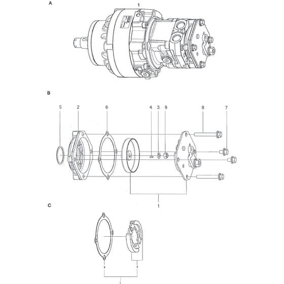 TITAN 740 DCR - 2013-2019 - 13-7462-11 - Stiga Front Mower Motor Diagram