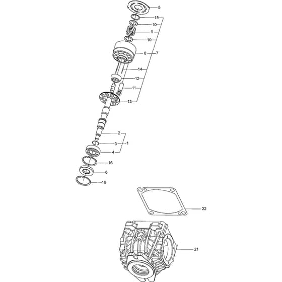 TITAN 740 DCR - 2013-2019 - 13-7462-11 - Stiga Front Mower Transmission 01 Diagram