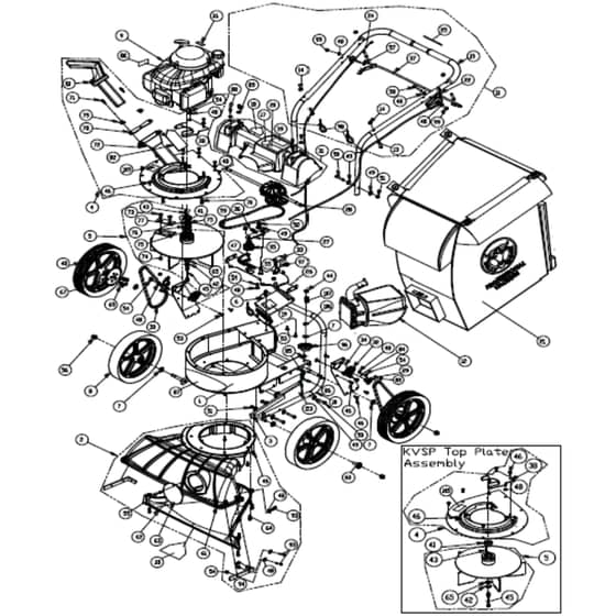 Billy Goat TKV650SPHFB - KV Vacuum Main Diagram