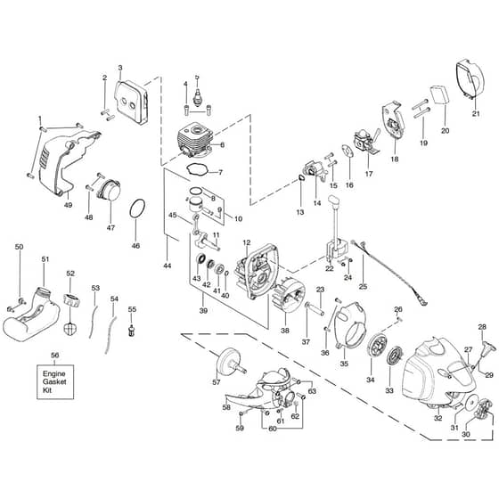 McCulloch TM252 - 2007-10 - Engine (2) Parts Diagram