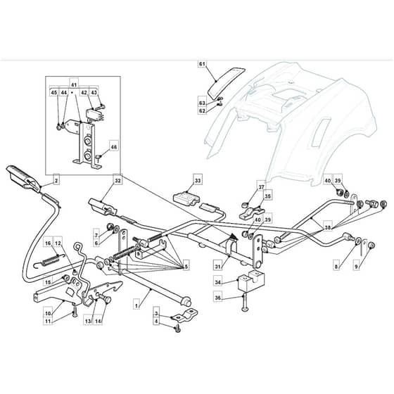TM 13 36 H - 2010 - 2T0410333/M10 - Mountfield Ride On Mower Controls Diagram