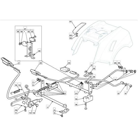 TM 14 36 H - 2010 - 2T0420233/M10 - Mountfield Ride On Mower Controls Diagram