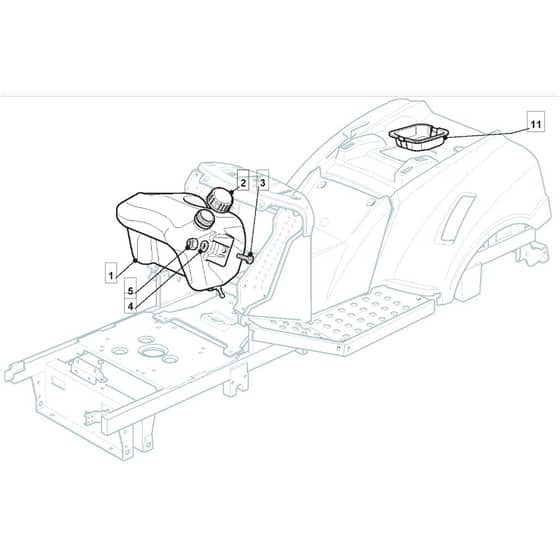 TM 14 36 H - 2010 - 2T0420233/M10 - Mountfield Ride On Mower Fuel Tank Diagram