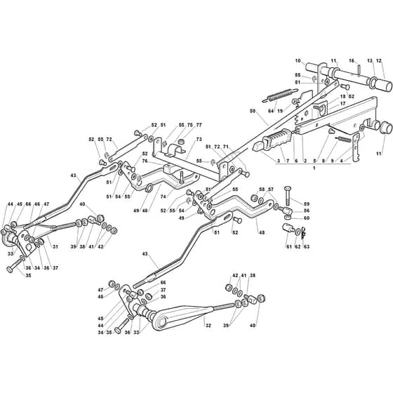 TM 16 40 H - 2010 - 2T0930233/MF0 - Mountfield Ride On Mower Cutting plate lifting Diagram