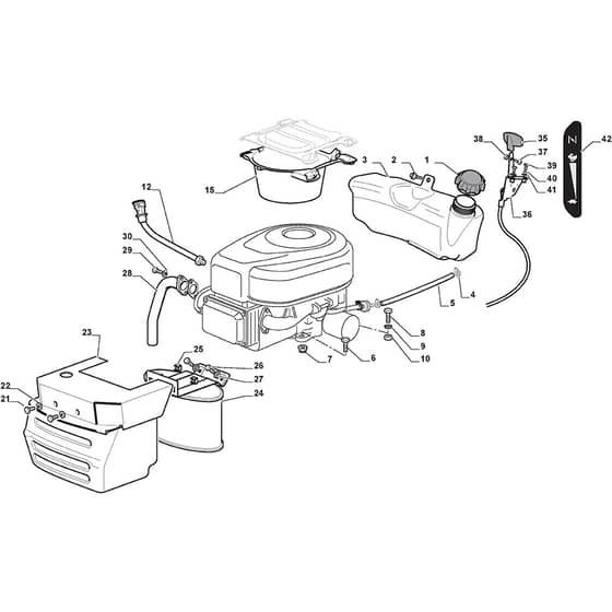 TM 19 43 H - 2010 - 2T1220233/M10 - Mountfield Ride On Mower B&S Engine Diagram