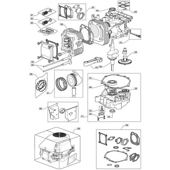 TM 35 - 2009 - 2T2234433/09 - Mountfield Ride On Mower Engine - ST. TRE0702 Diagram