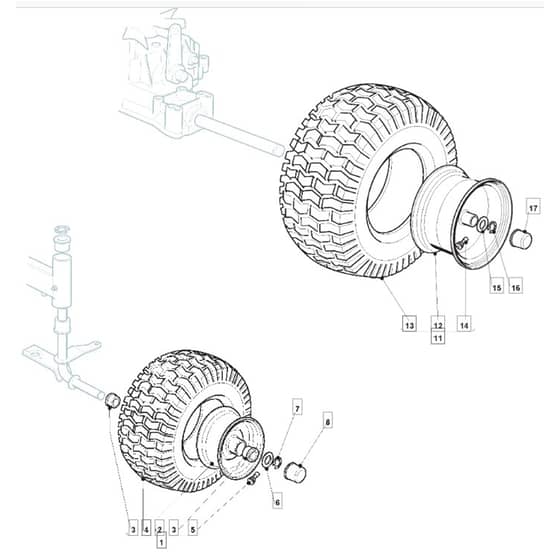 TM 35 - 2009 - 2T2234433/09 - Mountfield Ride On Mower Wheels Diagram