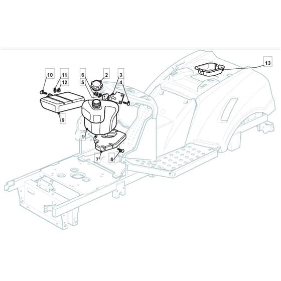 TM 35 H - 2009 - 2T2642433/BM9 - Mountfield Ride On Mower Fuel Tank Diagram