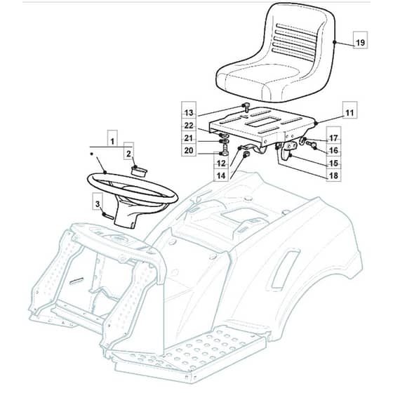 TM 35 H - 2009 - 2T2642433/BM9 - Mountfield Ride On Mower Seat Diagram