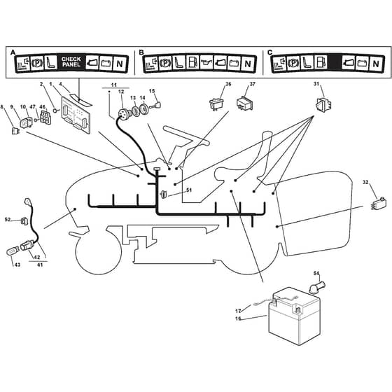 TM 40 - 2011 - 2T5144433/09 - Mountfield Ride On Mower Electric Equipment Diagram