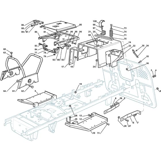 TM 40 H - 2009 - 2T5662433/09 - Mountfield Ride On Mower Frame Diagram