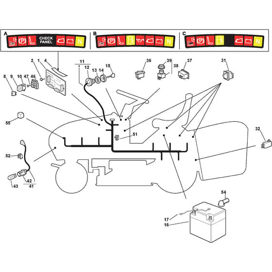 TM 40 H - 2009 - 2T6562433/MTF - Mountfield Ride On Mower Electric Equipment Diagram