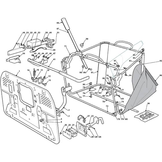 TN 220HE - 2010-2012 - 2T6682673/SBR - Castel Garden Ride On Mower Grasscatcher Diagram