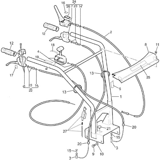 TN 3400 K (K650) -  - Efco Transporter Handlebar Diagram