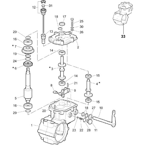 TN 3400 K (K650) -  - Efco Transporter Speed-change gear box Diagram