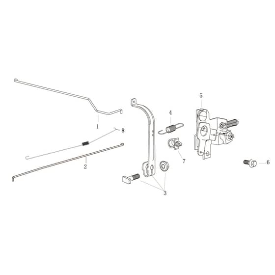 TN 3400 K (K655 HF) -  - Efco Transporter Control lever Diagram