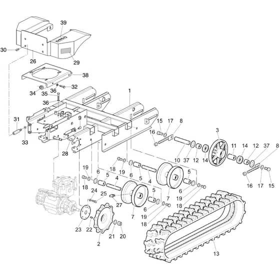 TN 3400 K (K655 HF) -  - Efco Transporter Frame assembly Diagram