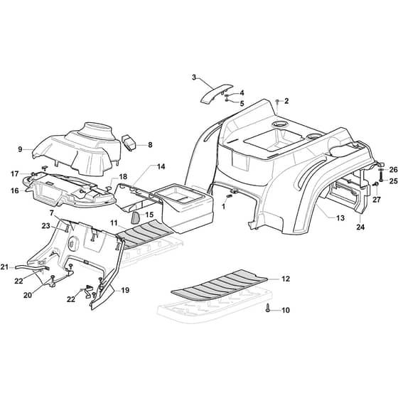 TORNADO 2098 - 2019-2021 - 2T0510481/ST2 - Stiga Ride On Mower Body Diagram