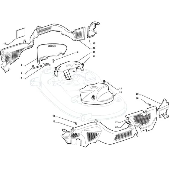 TORNADO 2098 - 2014-2017 - 2T0520481/14 - Stiga Ride On Mower Belt Protection Diagram