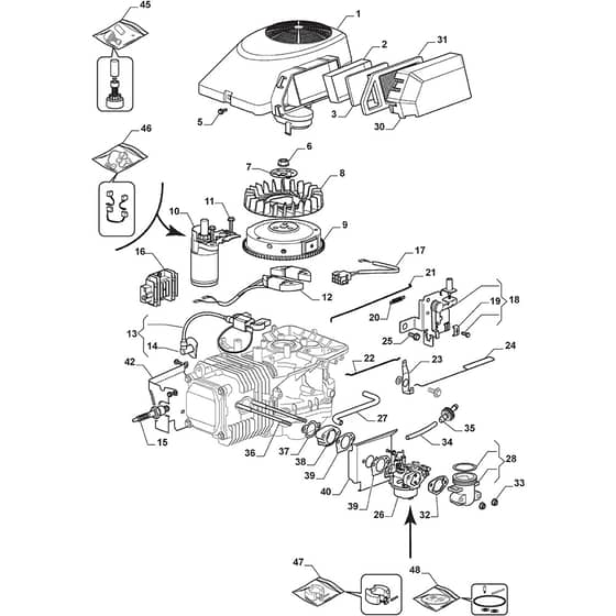 TORNADO 2098 AP - 2017-2018 - 2T0510401/AP17 - Stiga Ride On Mower Carburettor Diagram