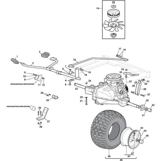 TORNADO 2098 H - 2019-2021 - 2T0630481/ST1 - Stiga Ride On Mower Transmission Diagram