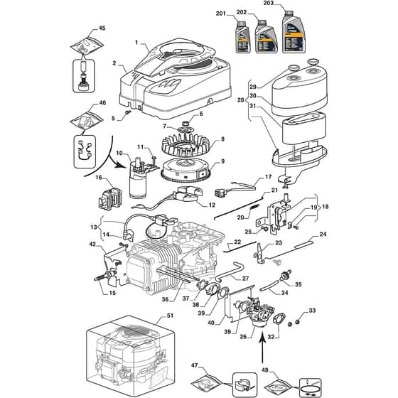 TORNADO 2098 H AP - 2017-2018 - 2T0630401/AP17 - Stiga Ride On Mower Carburettor Diagram