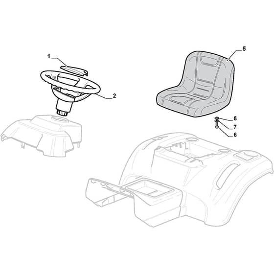 TORNADO 2098 H AP - 2018-2020 - 2T0630481/AP18 - Stiga Ride On Mower Seat Diagram