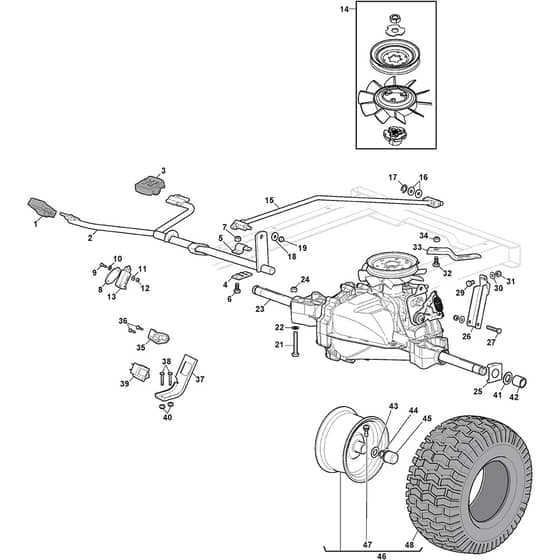 TORNADO 2108 HW - 2020-2021 - 2T1220481/ST1 - Stiga Ride On Mower Transmission Diagram