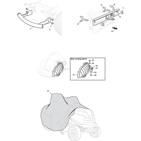 TORNADO 3098 H2 - 2021 - 2T0635481/ST1 - Stiga Ride On Mower Options Diagram